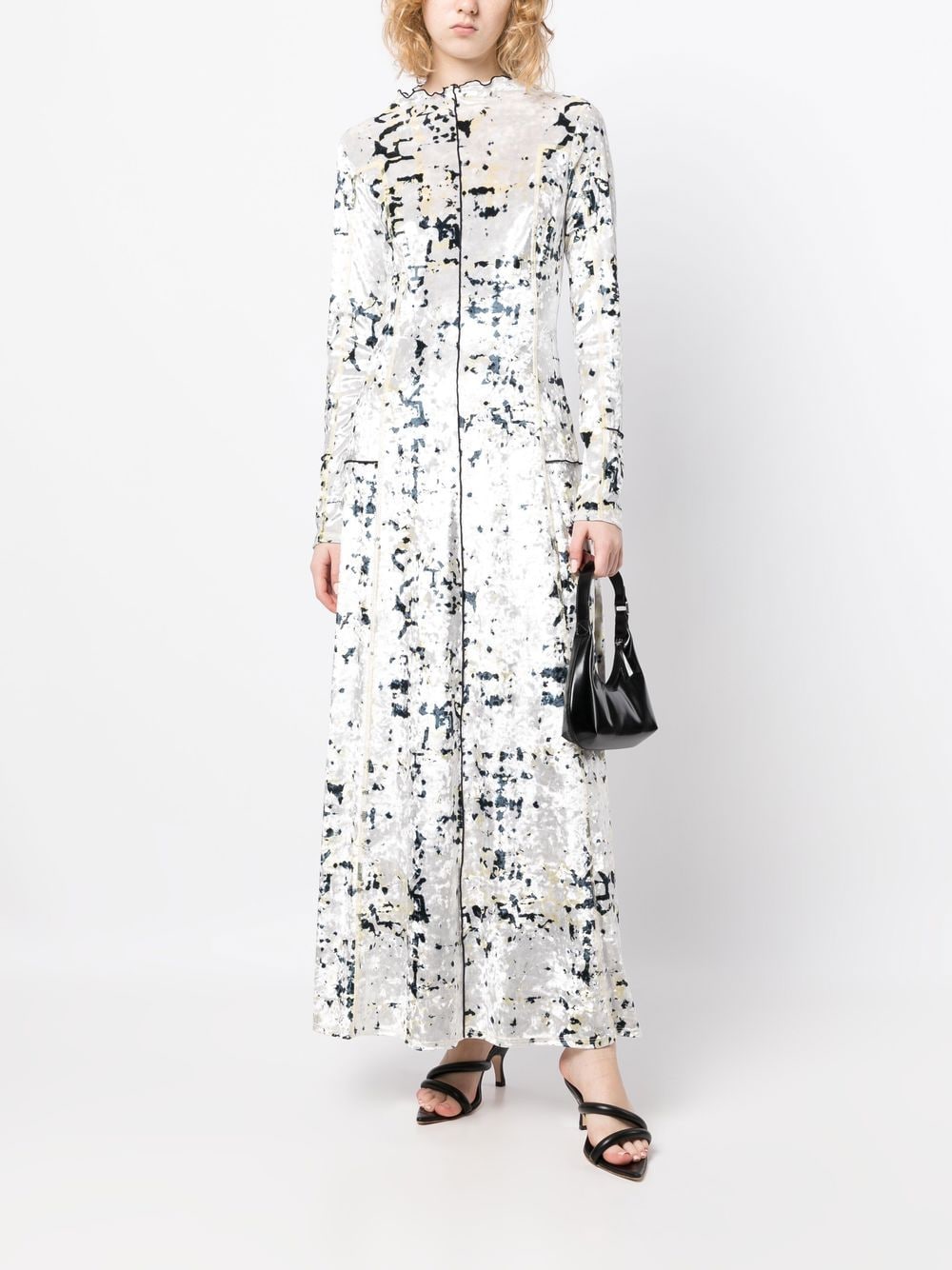 Image 2 of 3.1 Phillip Lim crushed velvet long dress