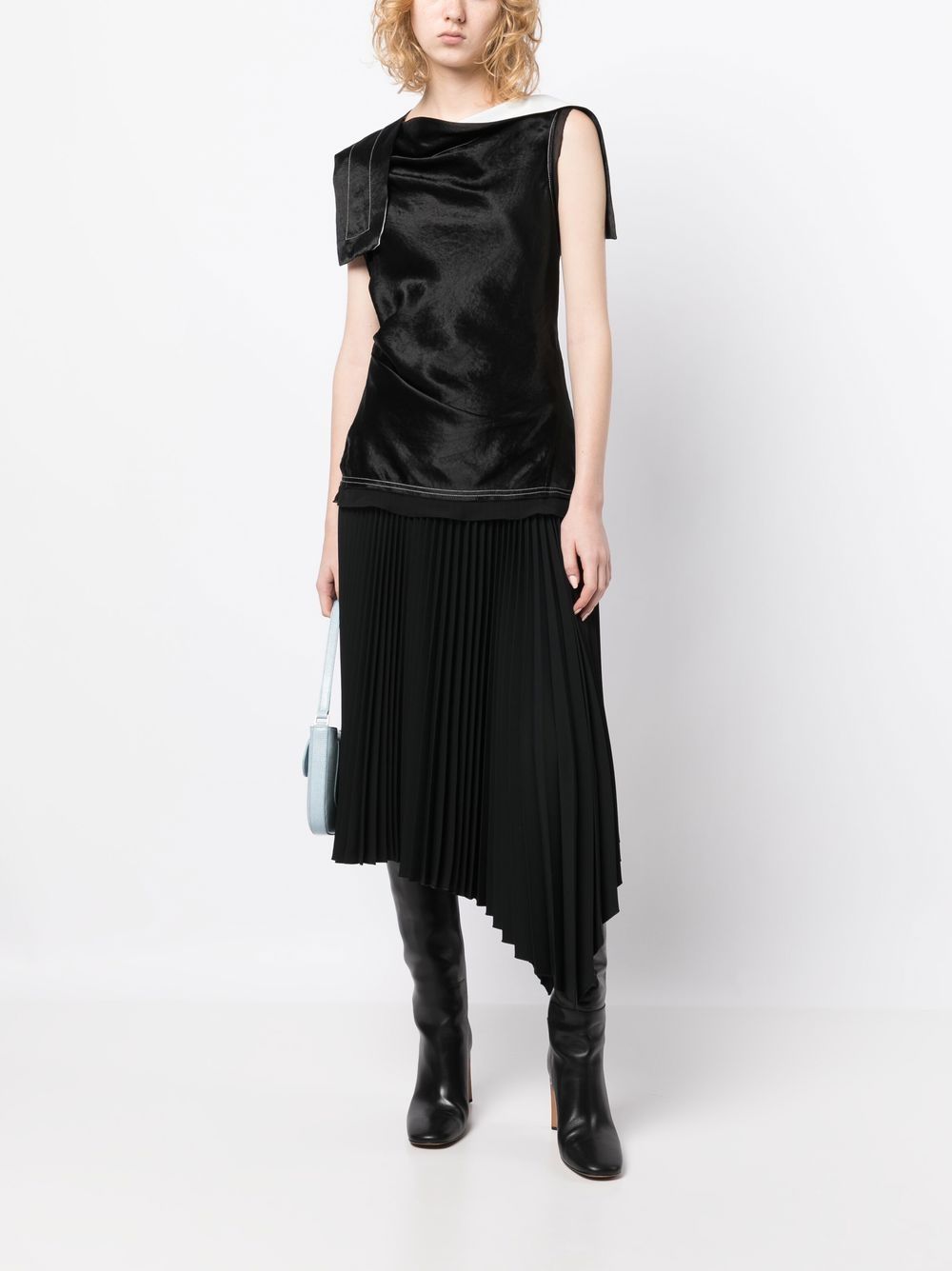 3.1 Phillip Lim Asymmetrische top - Zwart