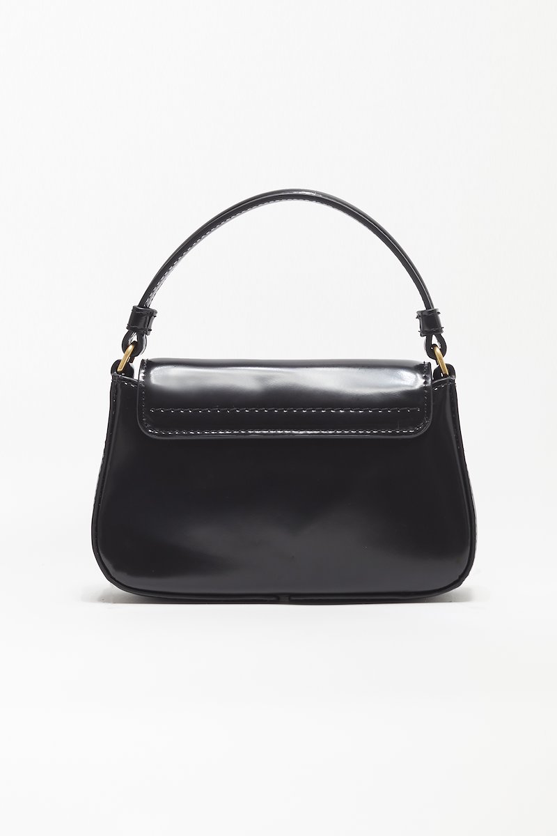 Pashli Micro Chain-black #0 Pashli Micro Chain, Pashli Micro Chain crossbody bag from 3.1 PHILLIP LIM featuring black, calf leather, polished finish, engraved logo, gold-tone hardware, detachable chain-link shoulder strap, single circular top handle, foldover top and gold-tone clasp fastening.- 2