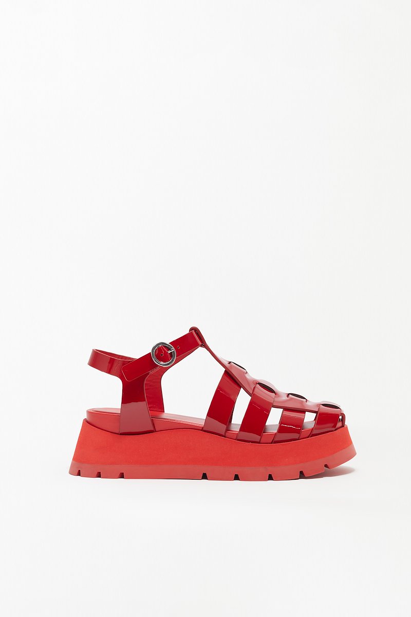 Kate Lug Sole Fisherman Sandal-red #0 Kate Lug Sole Fisherman Sandal, - 0