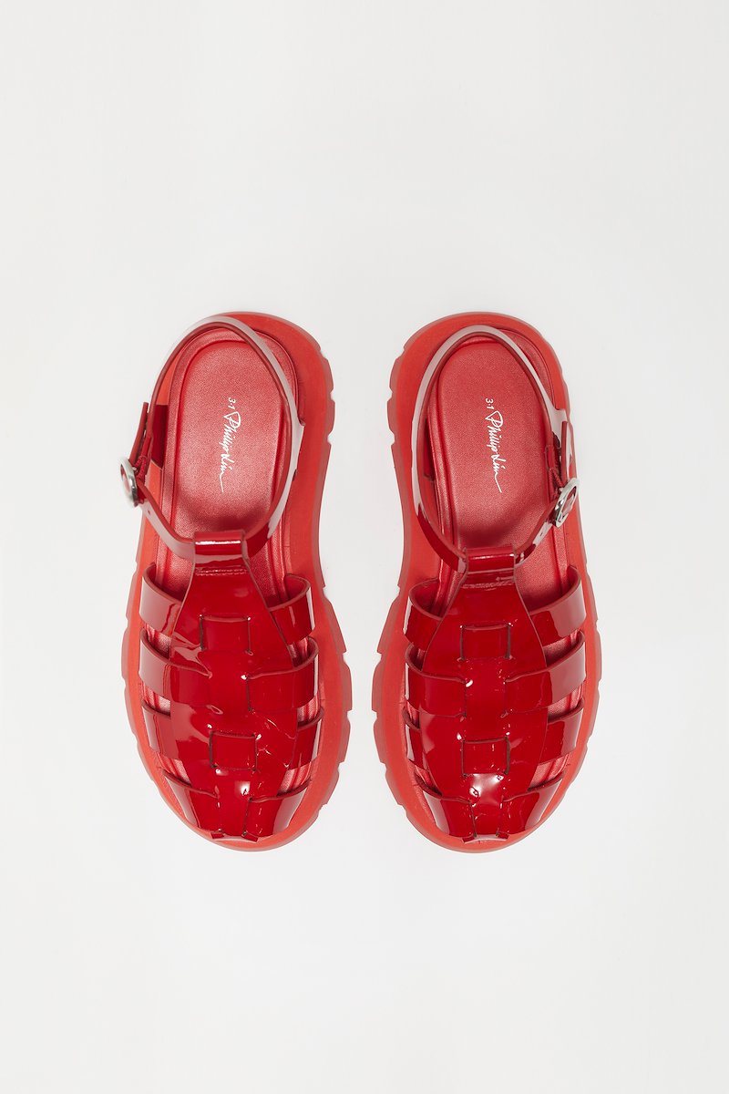 Kate Lug Sole Fisherman Sandal-red #1 Kate Lug Sole Fisherman Sandal, - 1