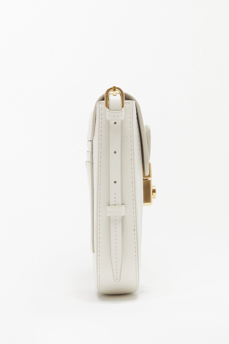 Pashli Kit Crossbody-white #0 Pashli Kit Crossbody, Pashli leather crossbody bag from 3.1 PHILLIP LIM featuring white, calf leather, engraved logo, gold-tone hardware, single shoulder strap, foldover top, push-lock fastening and main compartment.- 2