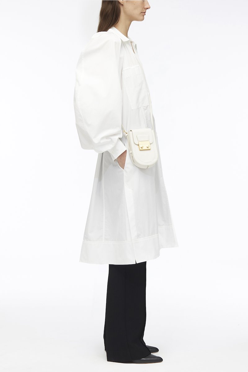 Pashli Kit Crossbody-white #1 Pashli Kit Crossbody, Pashli leather crossbody bag from 3.1 PHILLIP LIM featuring white, calf leather, engraved logo, gold-tone hardware, single shoulder strap, foldover top, push-lock fastening and main compartment.- 1