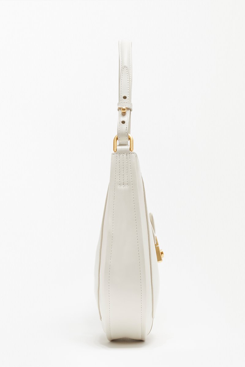 Pashli Modern Hobo-white #0 Pashli Modern Hobo, Pashli Modern Hobo bag from 3.1 PHILLIP LIM featuring white, calf leather, engraved logo, gold-tone hardware, single shoulder strap, foldover top, gold-tone clasp fastening and main compartment.- 2
