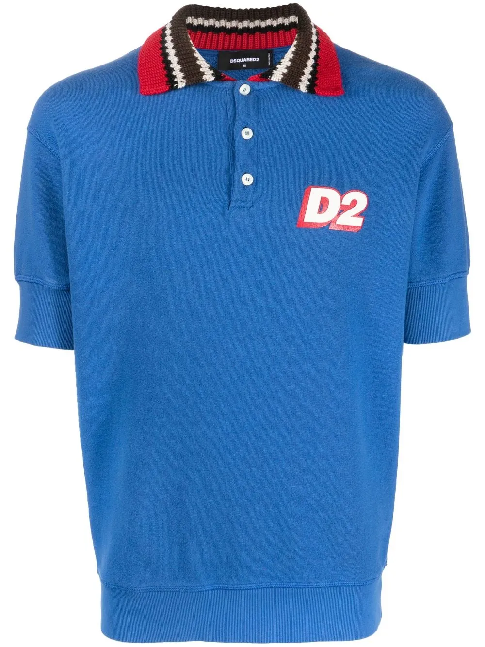 

Dsquared2 logo-print short-sleeve polo shirt - Blue