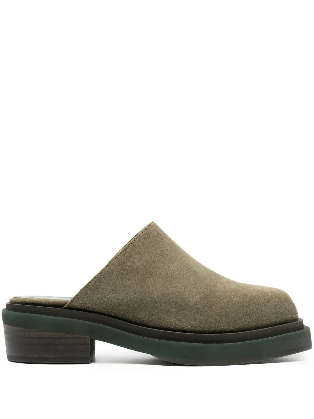 

Eckhaus Latta Zoe square-toe clogs - Green