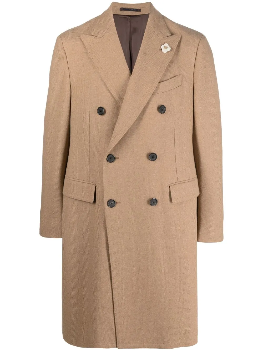 

Lardini peak-lapels double-breasted coat - Neutrals