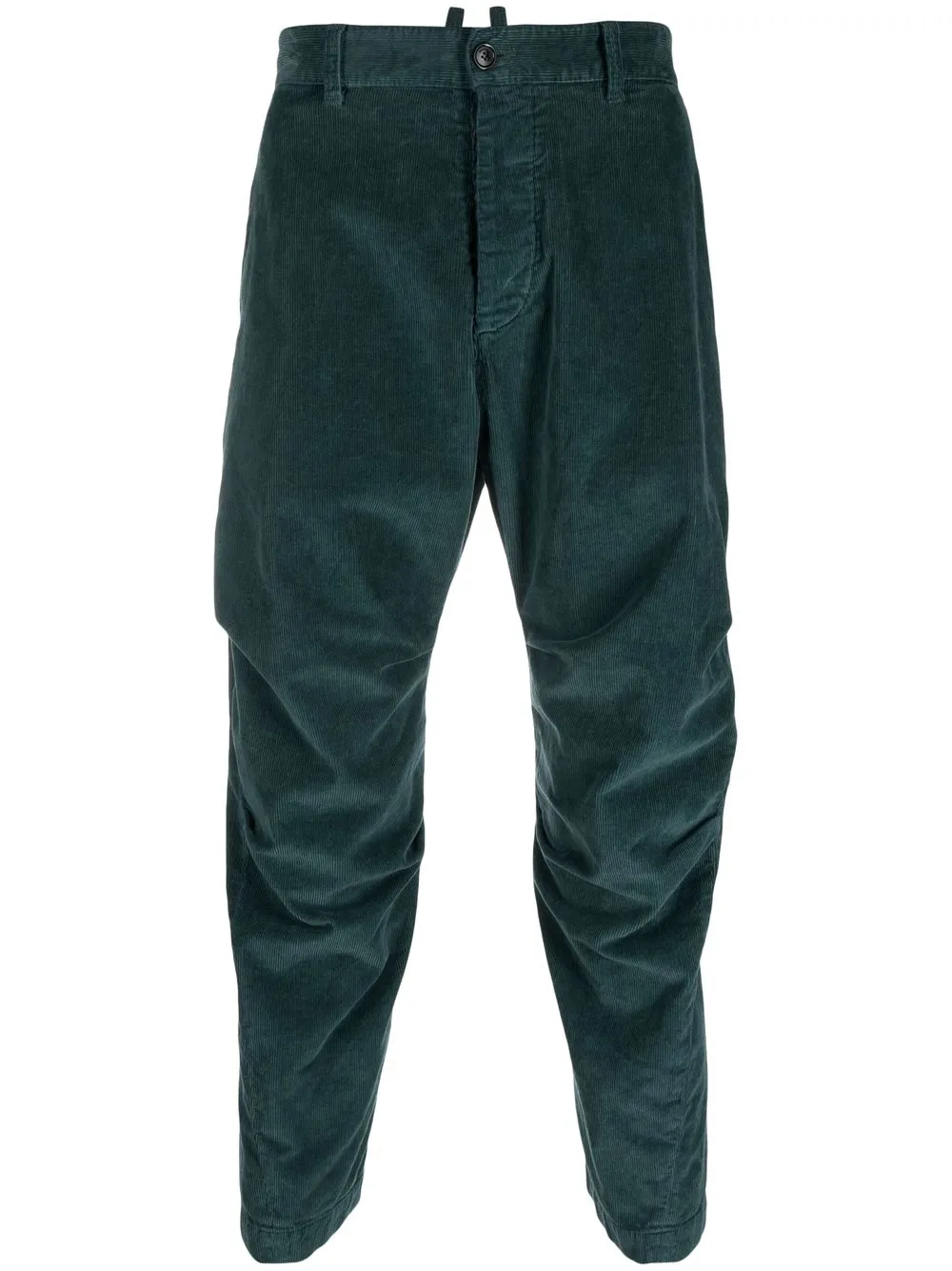 

Dsquared2 logo-patch cropped corduroy trousers - Green