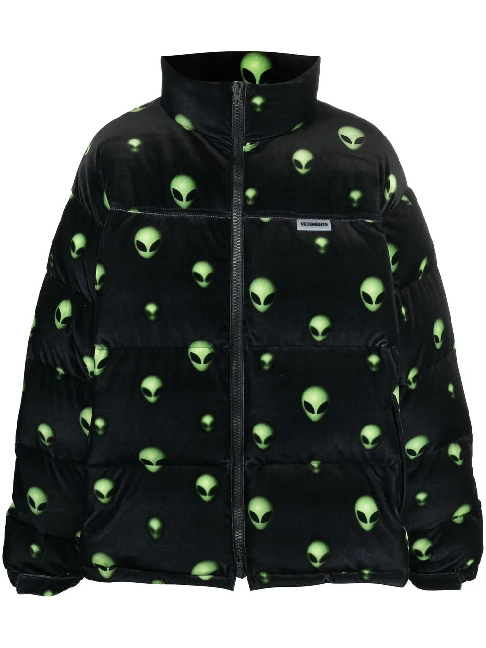 

VETEMENTS chamarra capitonada Little Green Men - Negro