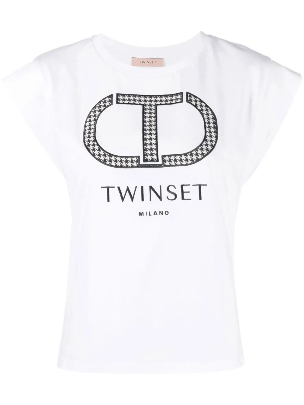 

TWINSET logo-print crew neck vest - White
