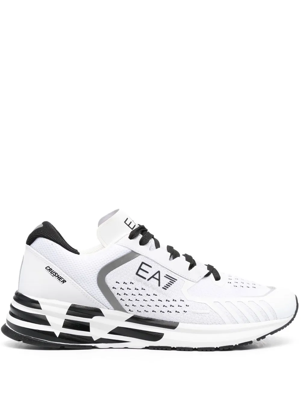 

Ea7 Emporio Armani panelled lace-up sneakers - White