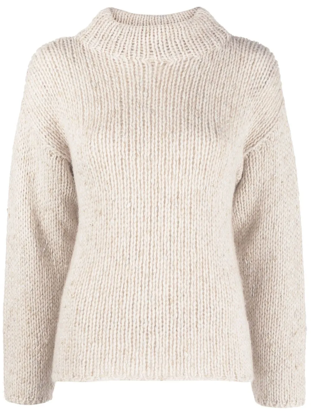 

Peserico ribbed crew neck jumper - Neutrals