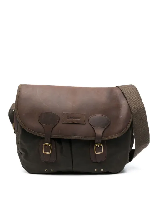 Barbour leather messenger bag