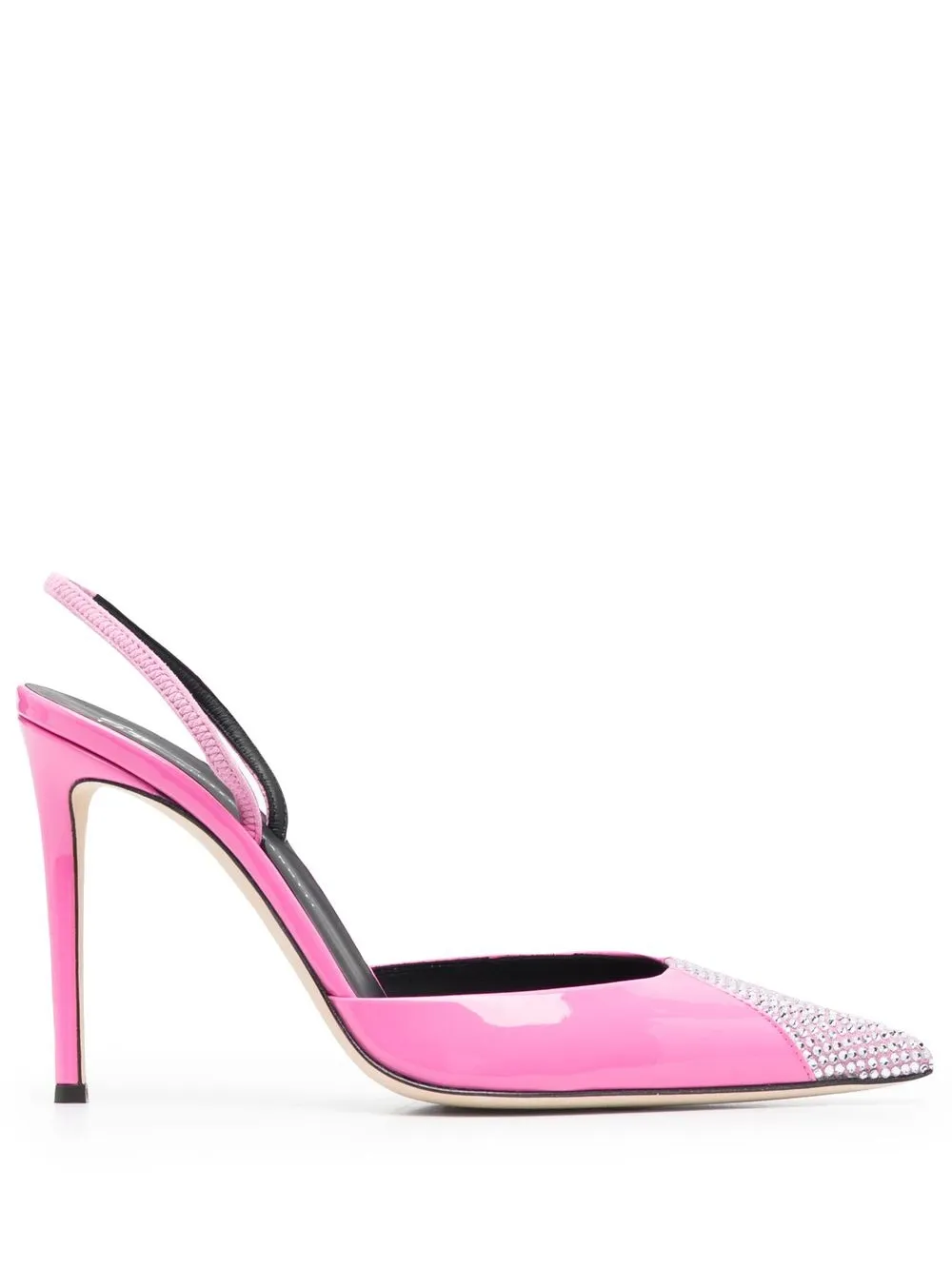 

Giuseppe Zanotti Henriette rhinestone-embellished slingback pumps - Pink