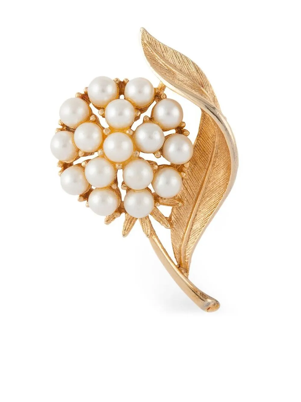 

Susan Caplan Vintage 1970s Sarah Coventry pearl-embellished floral brooch - Gold