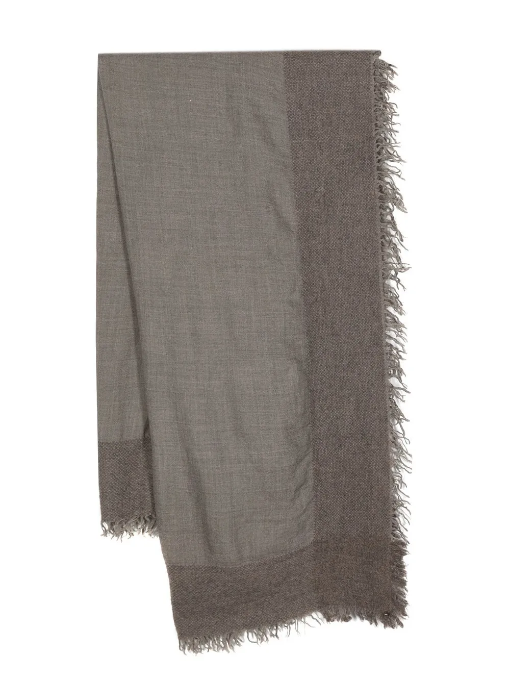 

Faliero Sarti Isadora frayed-hem scarf - Grey