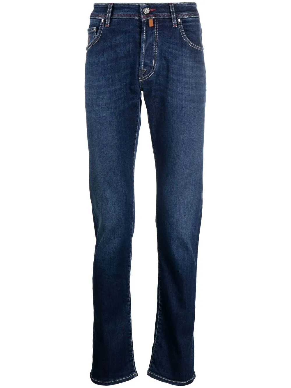 Jacob Cohën jean droit à teinture foncée | bleu | Image 1