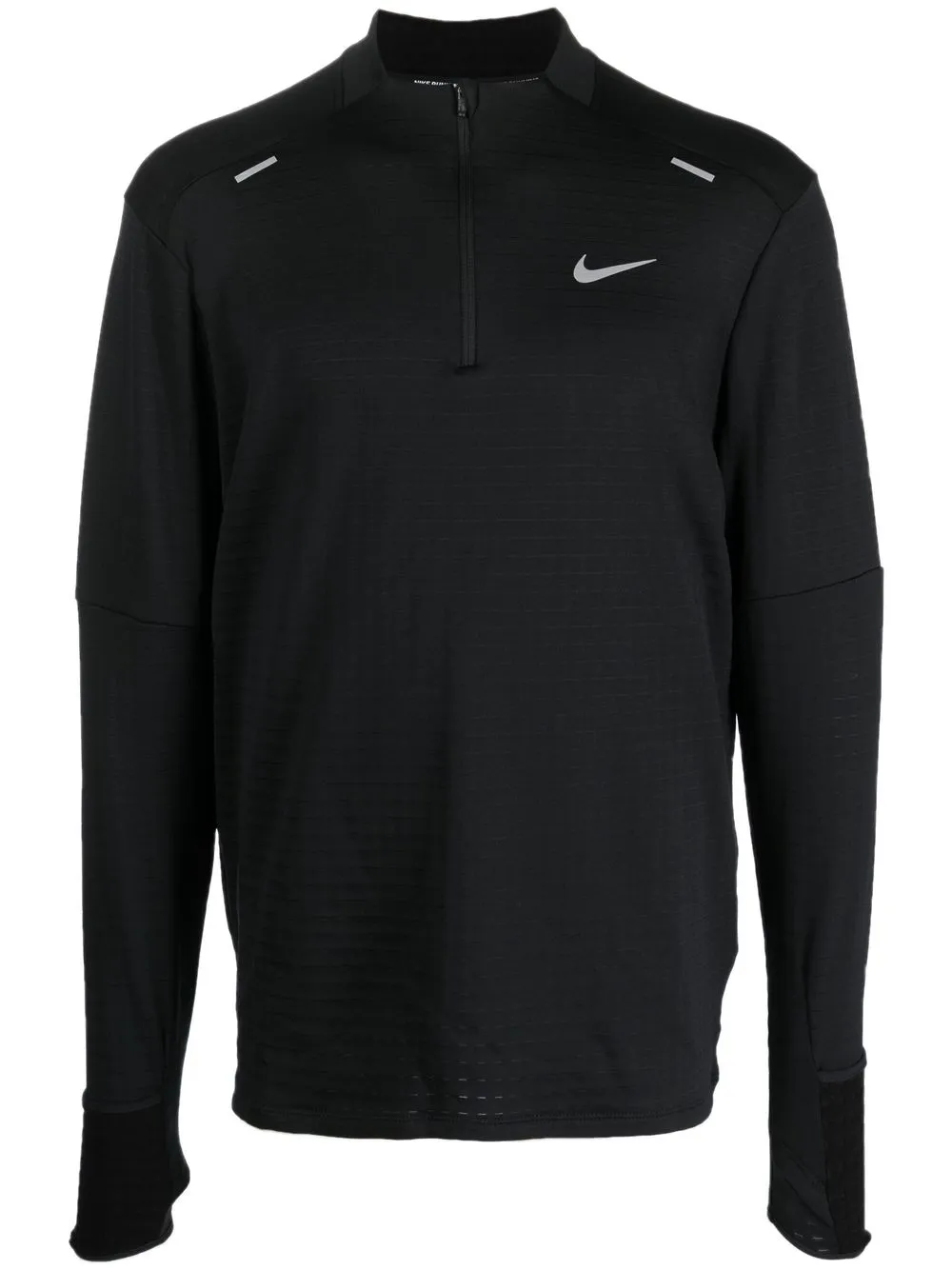 

Nike logo-print half-zip performance top - Black