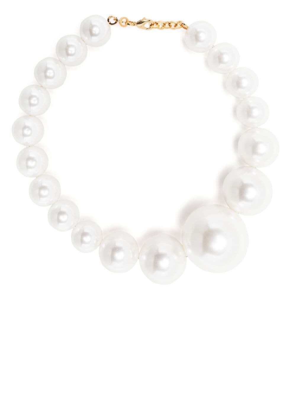 Rowen Rose Faux Pearl Necklace In White