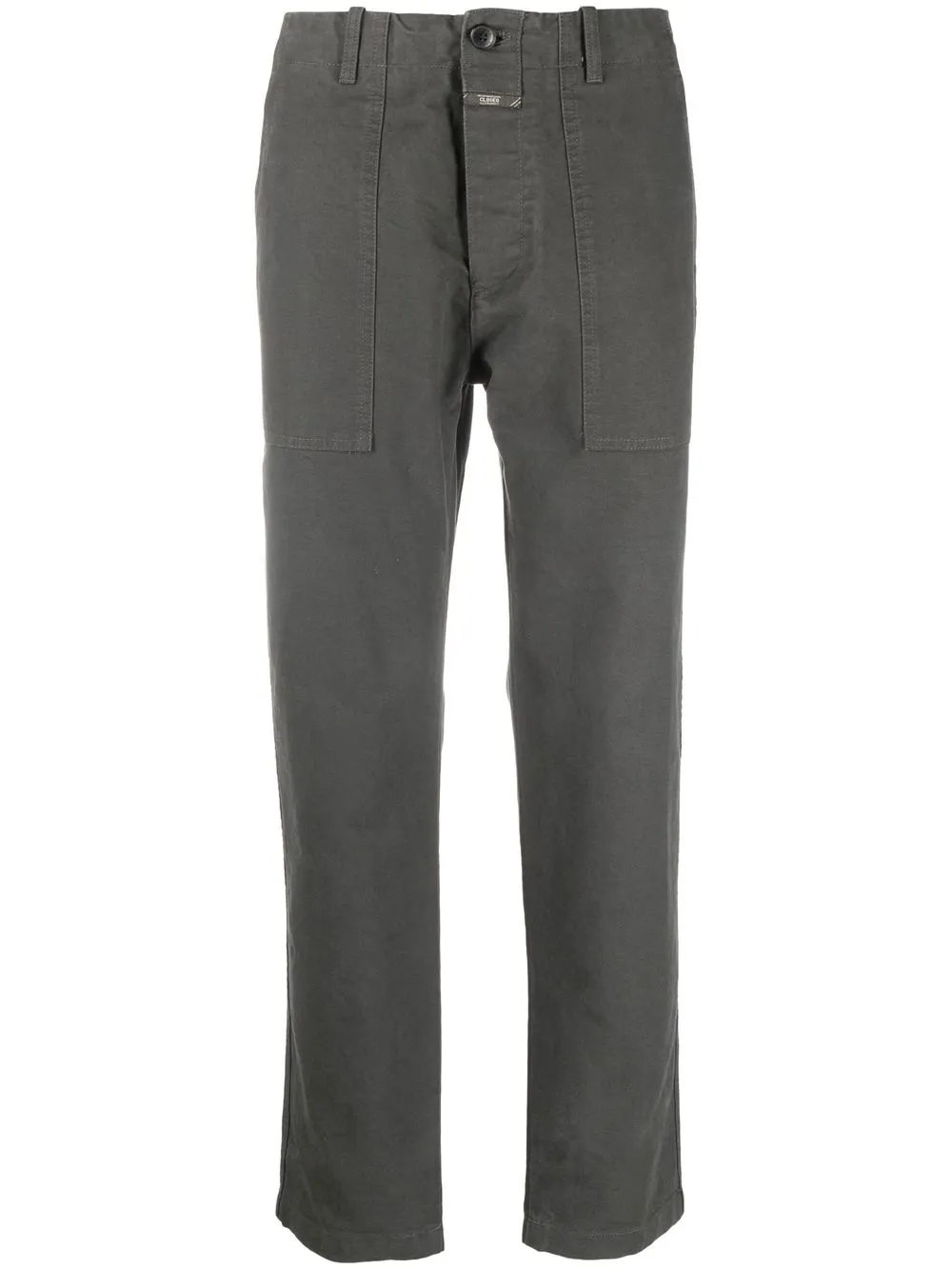 

Closed mid-rise straight-leg trousers - Green