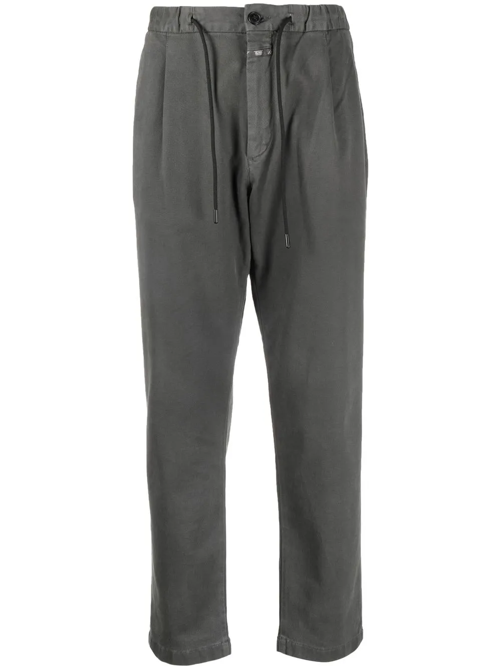 

Closed drawstring straight-leg trousers - Green