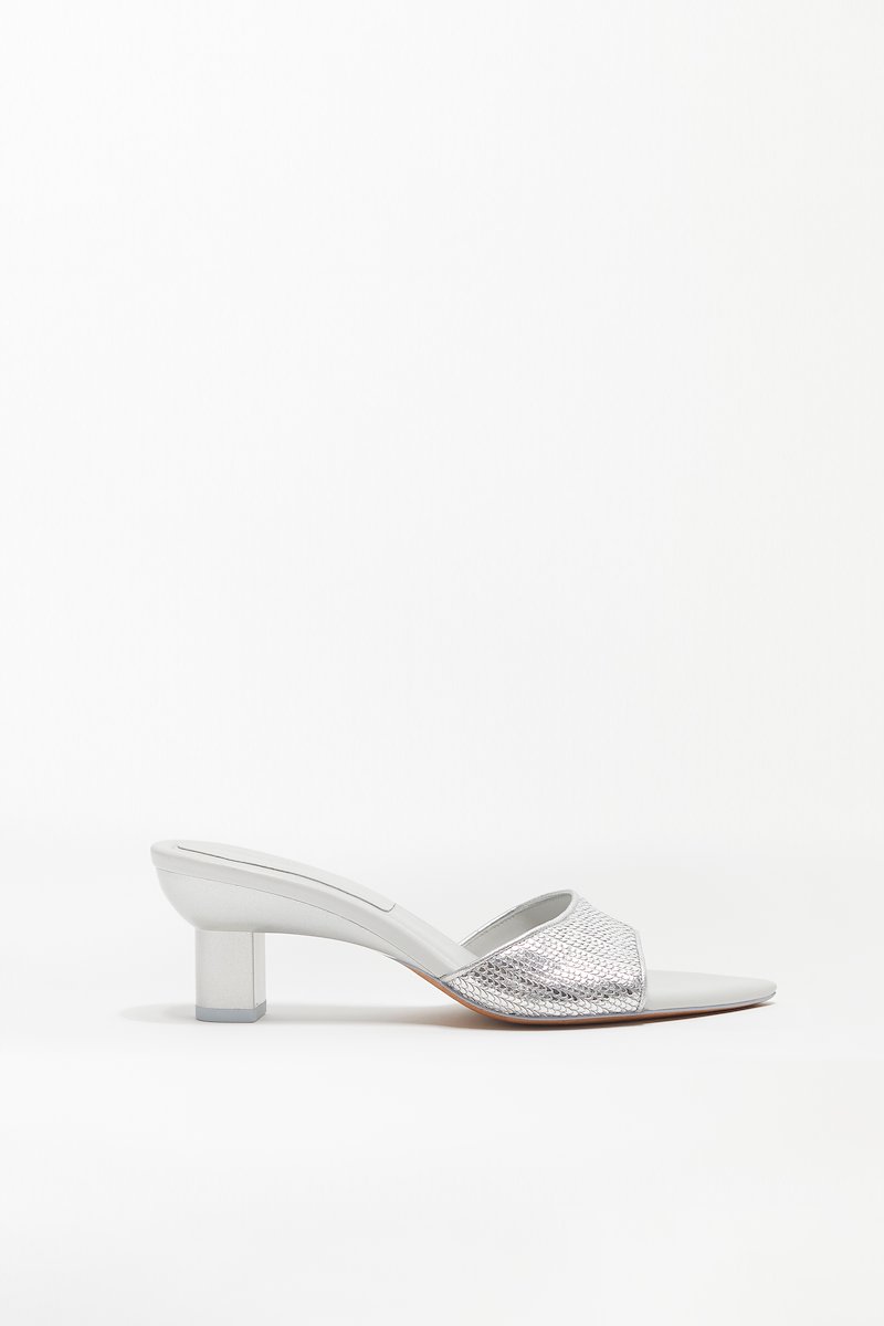 Verona Mule-silver #0 Verona Mule, Verona 60mm metallic mules from 3.1 PHILLIP LIM featuring silver, calf leather, metallic finish, laser-cut detail, pointed toe, branded insole and mid heel.- 0