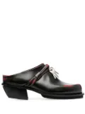 JORDANLUCA spray-paint leather loafers - Black