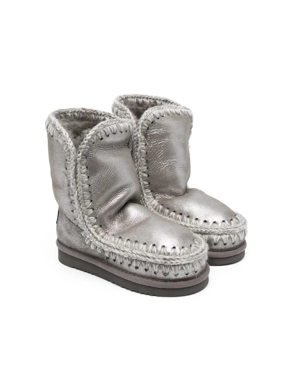 

Mou Kids shearling-lined leather boots - Grey