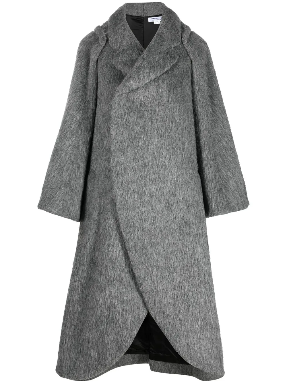 Comme Des Garçons Comme Des Garçons abrigo midi con cierre oculto - Gris