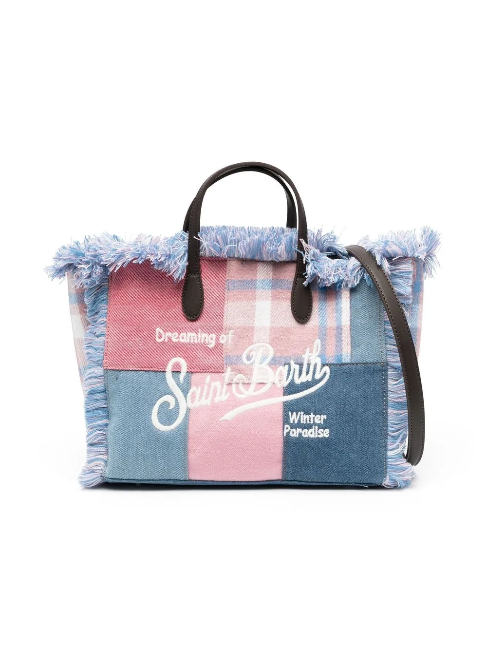 

MC2 Saint Barth Kids patchwork shoulder bag - Pink