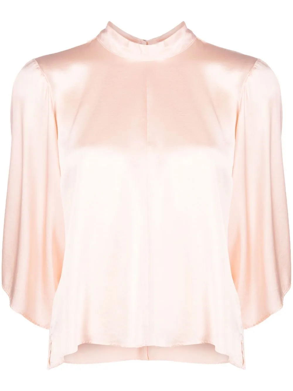 

Forte Forte draped-sleeve silk blouse - Pink