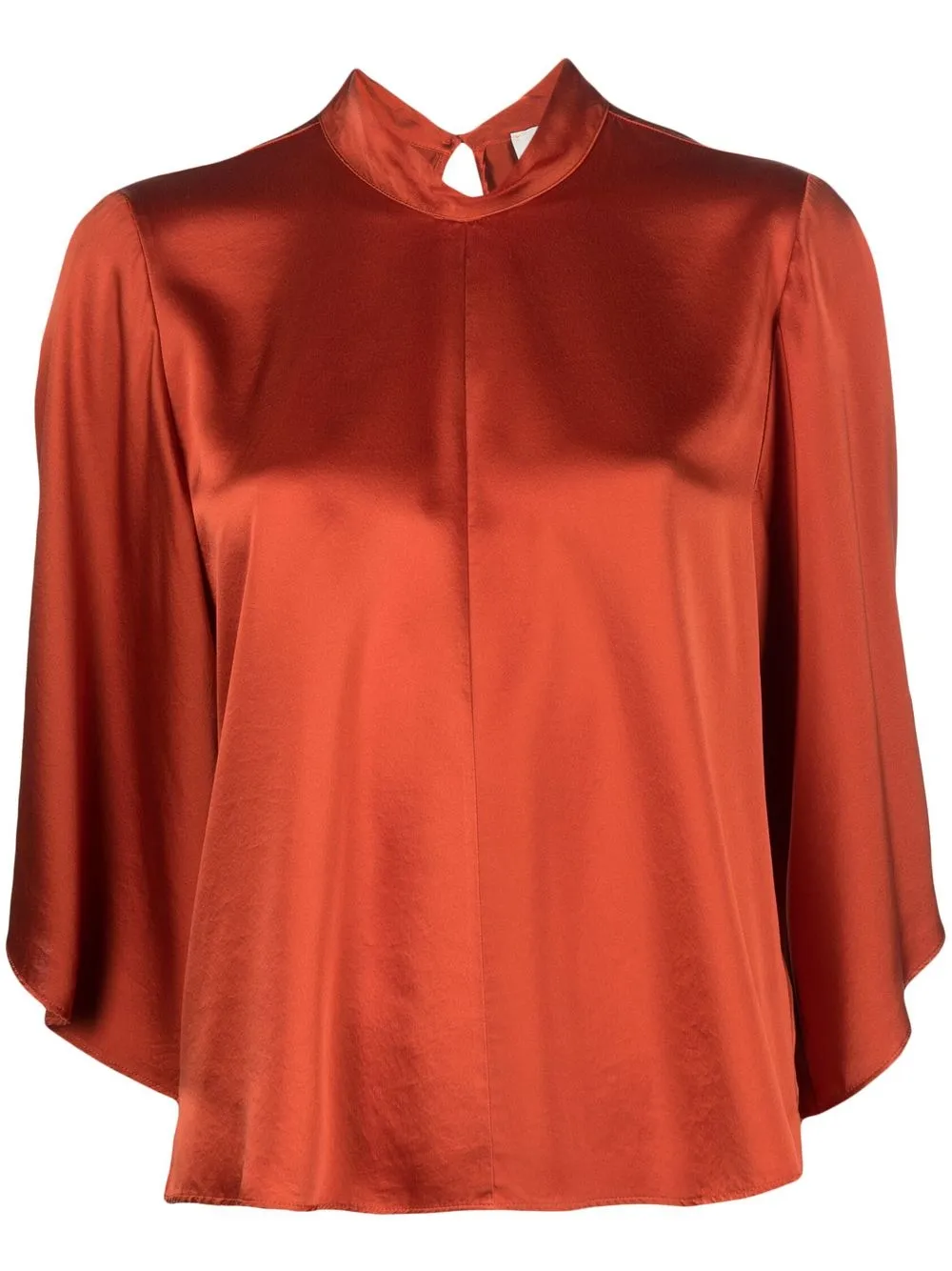 

Forte Forte draped-sleeve silk blouse - Orange