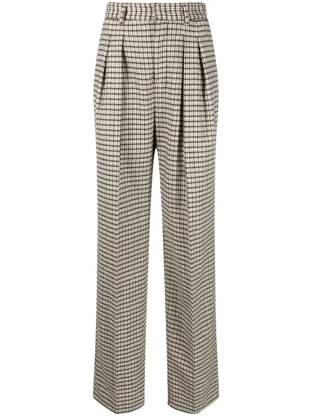 

RED Valentino plaid-check print trousers - Brown