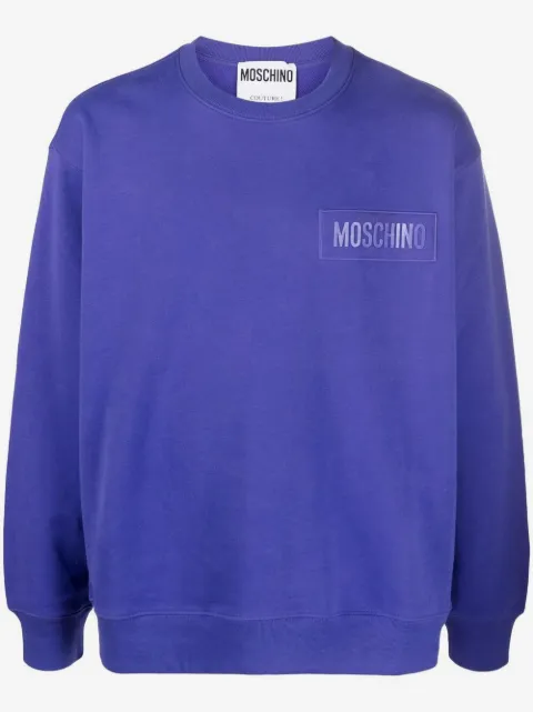 Moschino logo-patch sweatshirt
