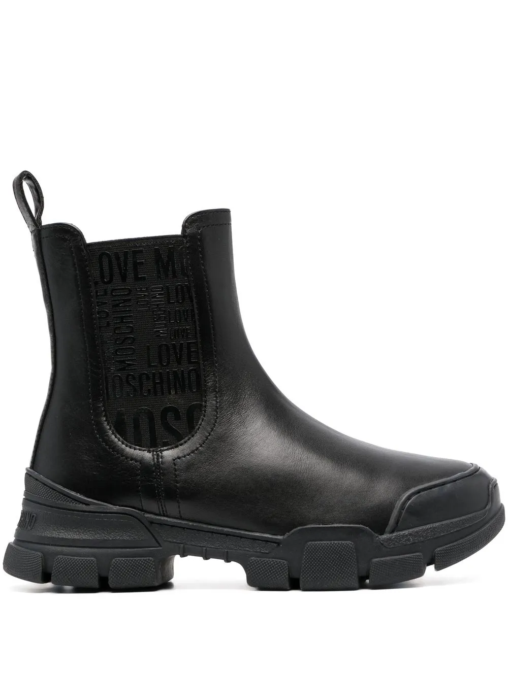 

Love Moschino botas chelsea con logo estampado - Negro