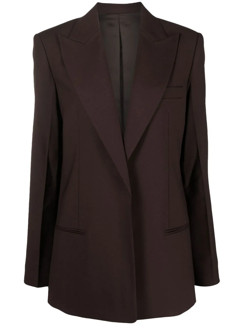 

Helmut Lang single-breasted fastening blazer - Brown