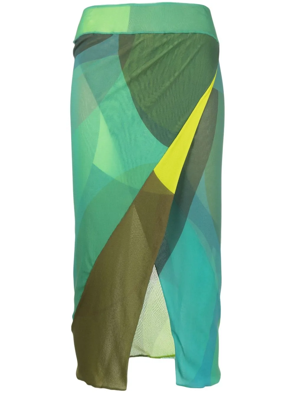 

Paula Canovas del Vas reversible mesh midi skirt - Green