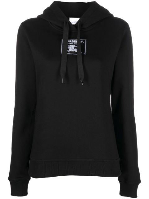 Cheap Burberry logo-patch pullover hoodie Women