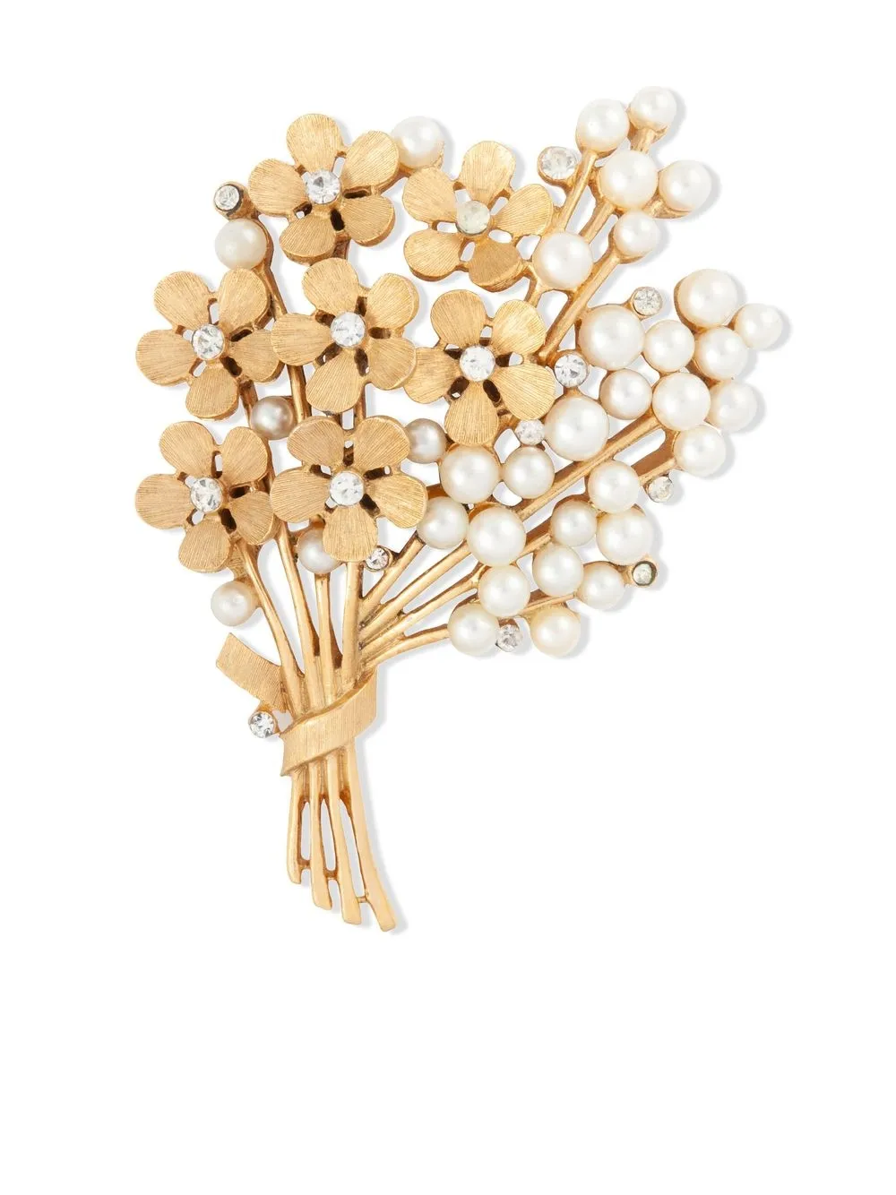 

Susan Caplan Vintage 1960s Trifari flower bouquet brooch - Gold