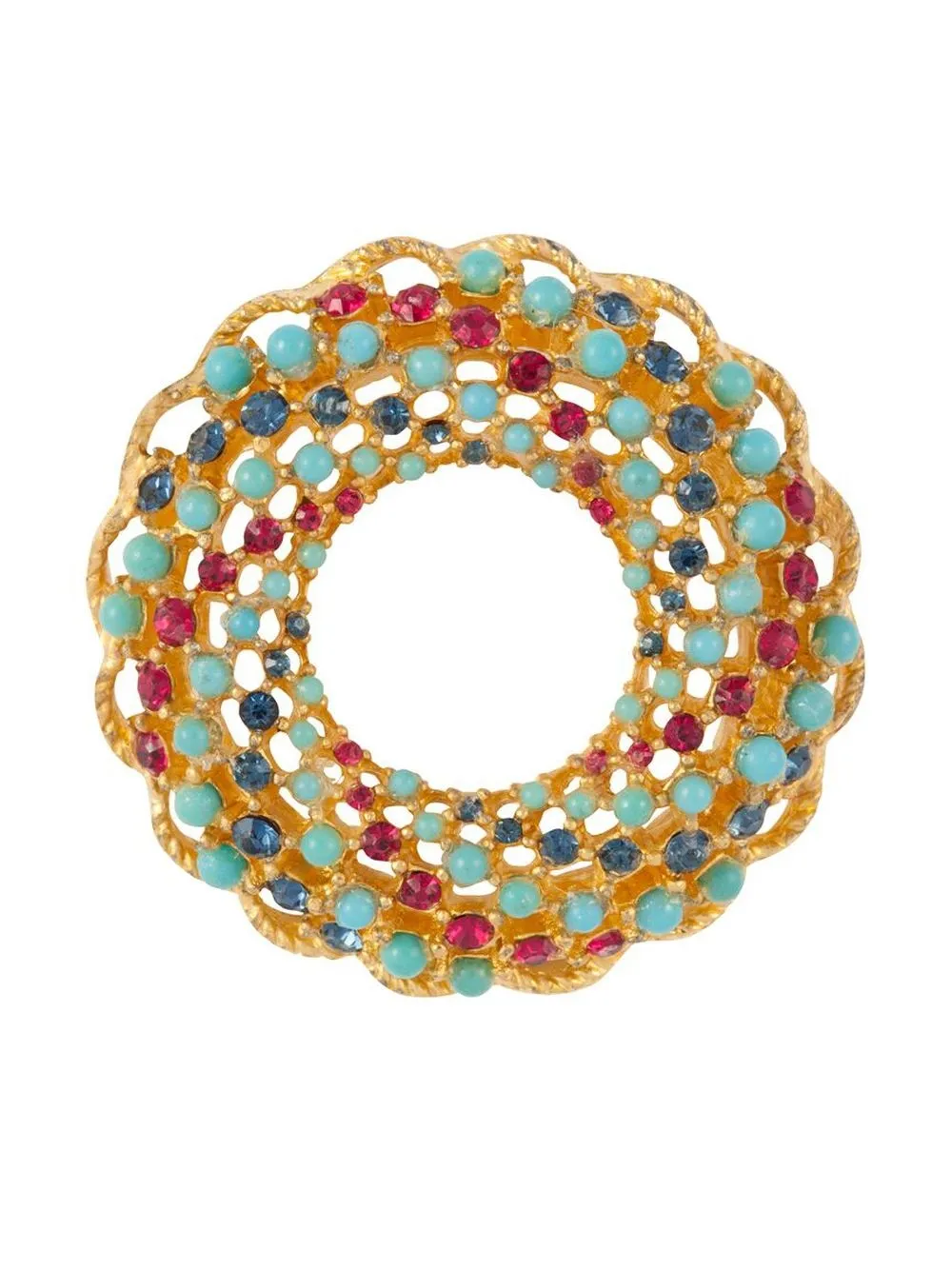 

Susan Caplan Vintage 1970s Sarah Coventry crystal-embellished brooch - Gold