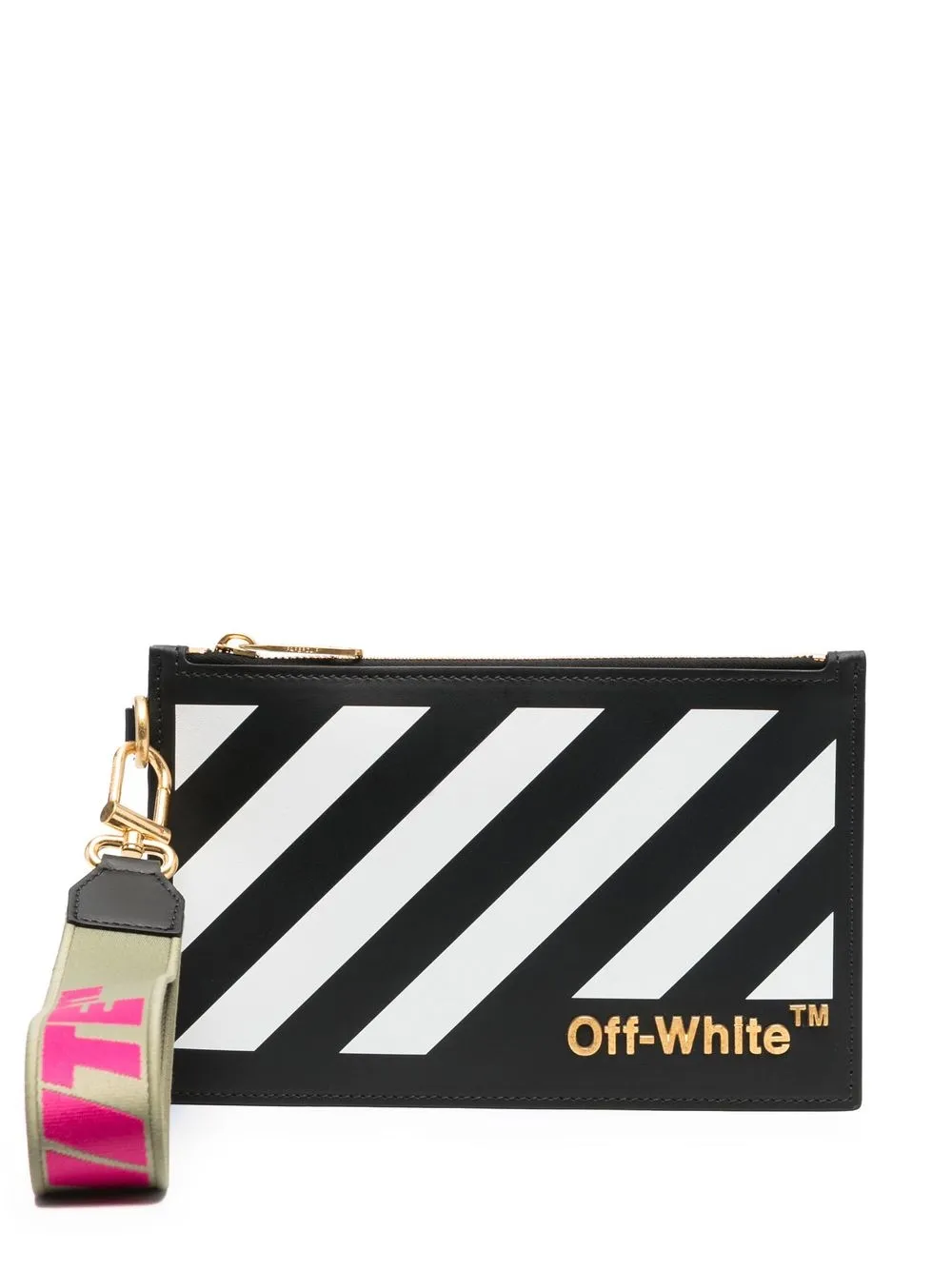 

Off-White Diagonal stripe clutch bag