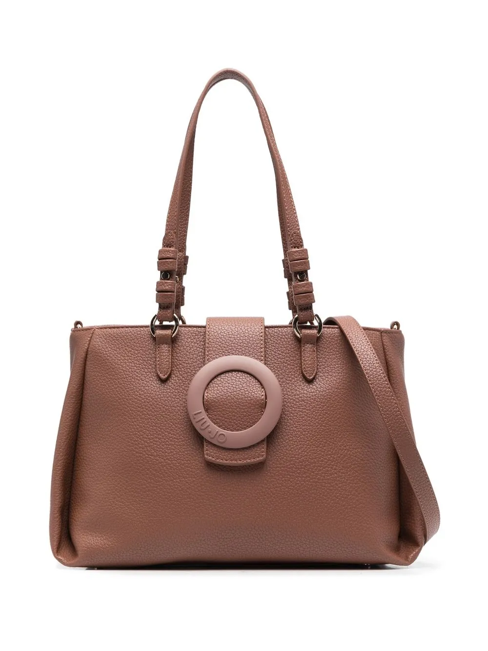 

LIU JO embossed-logo tote bag - Brown