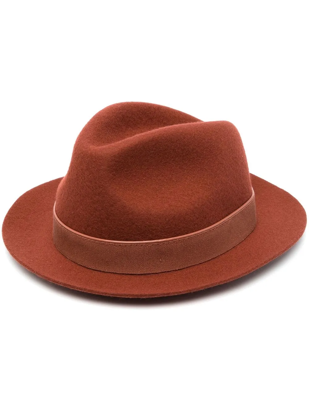 

Coccinelle ribbon-trim wool fedora - Brown