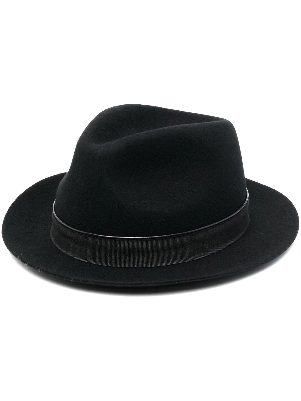 

Coccinelle ribbon-trim wool fedora - Black