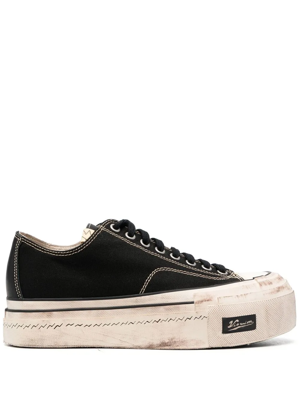 

visvim flatform lace-up sneakers - Black