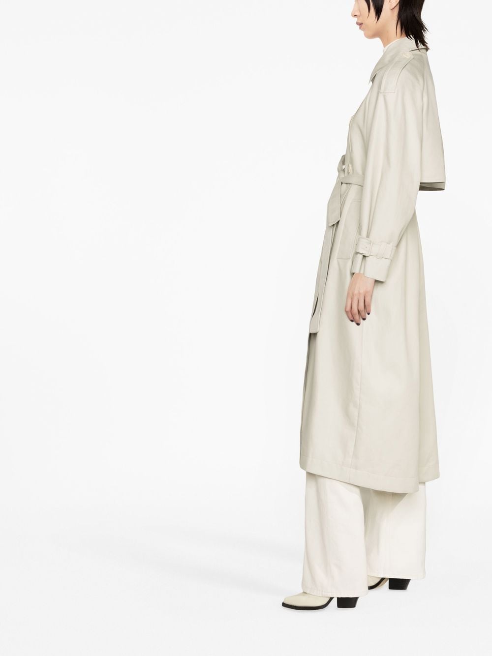 Shop Rodebjer Lois Double-breasted Trench Coat In 中性色