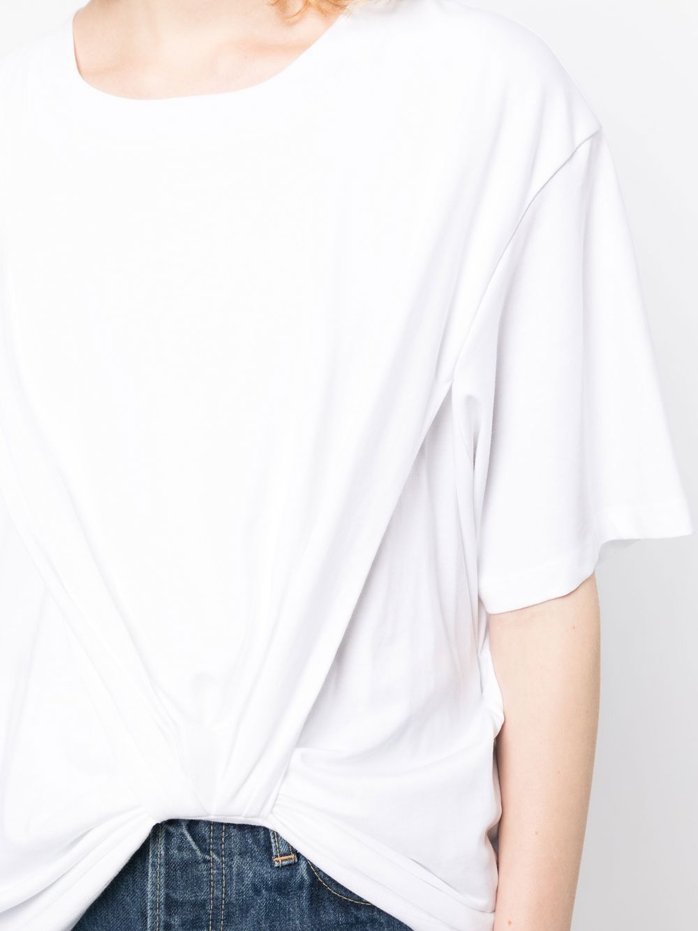 Shop 3.1 Phillip Lim / フィリップ リム Drape-detail Cotton T-shirt In White