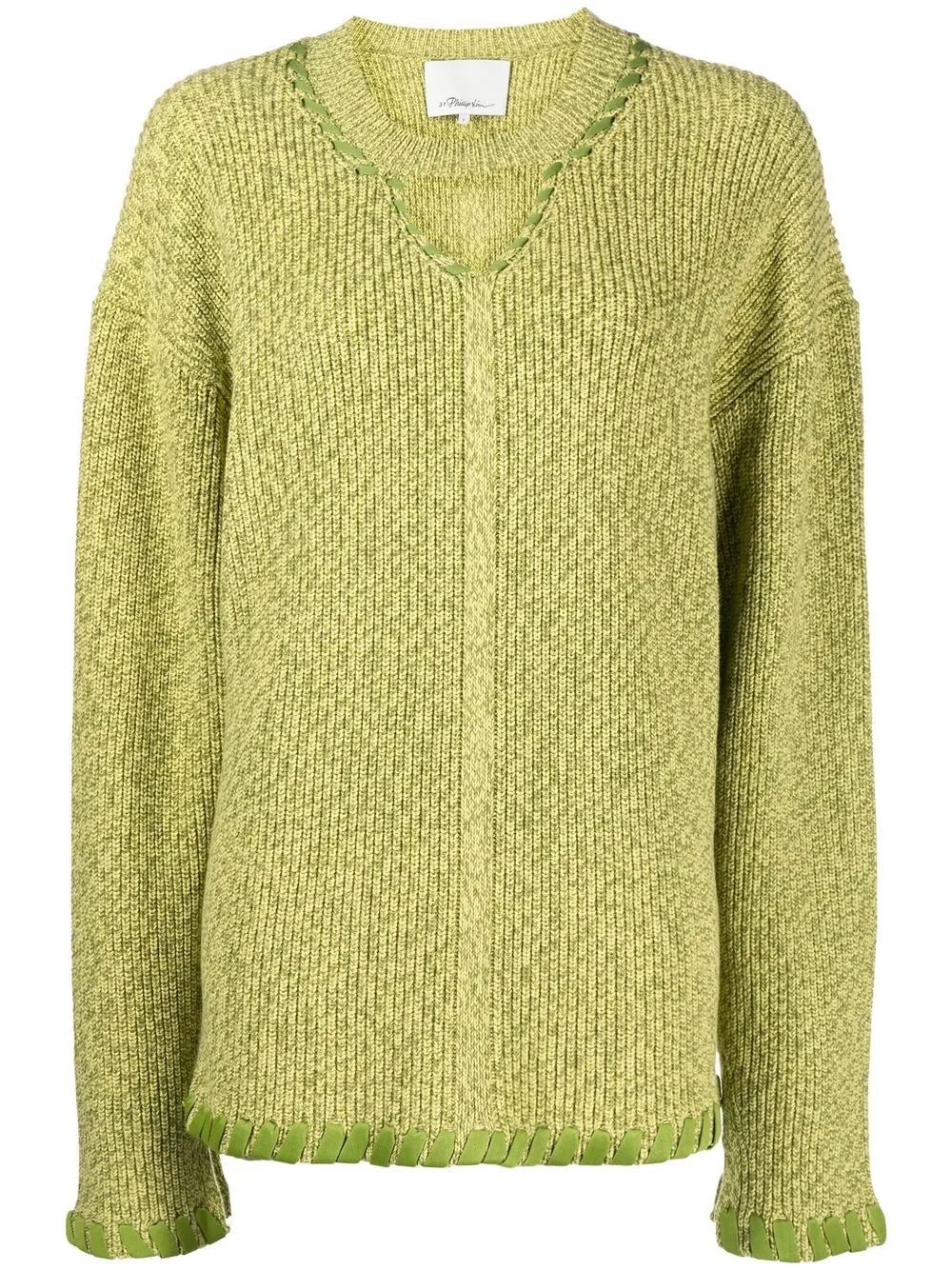 

3.1 Phillip Lim ribbed V-neck jumper - Green