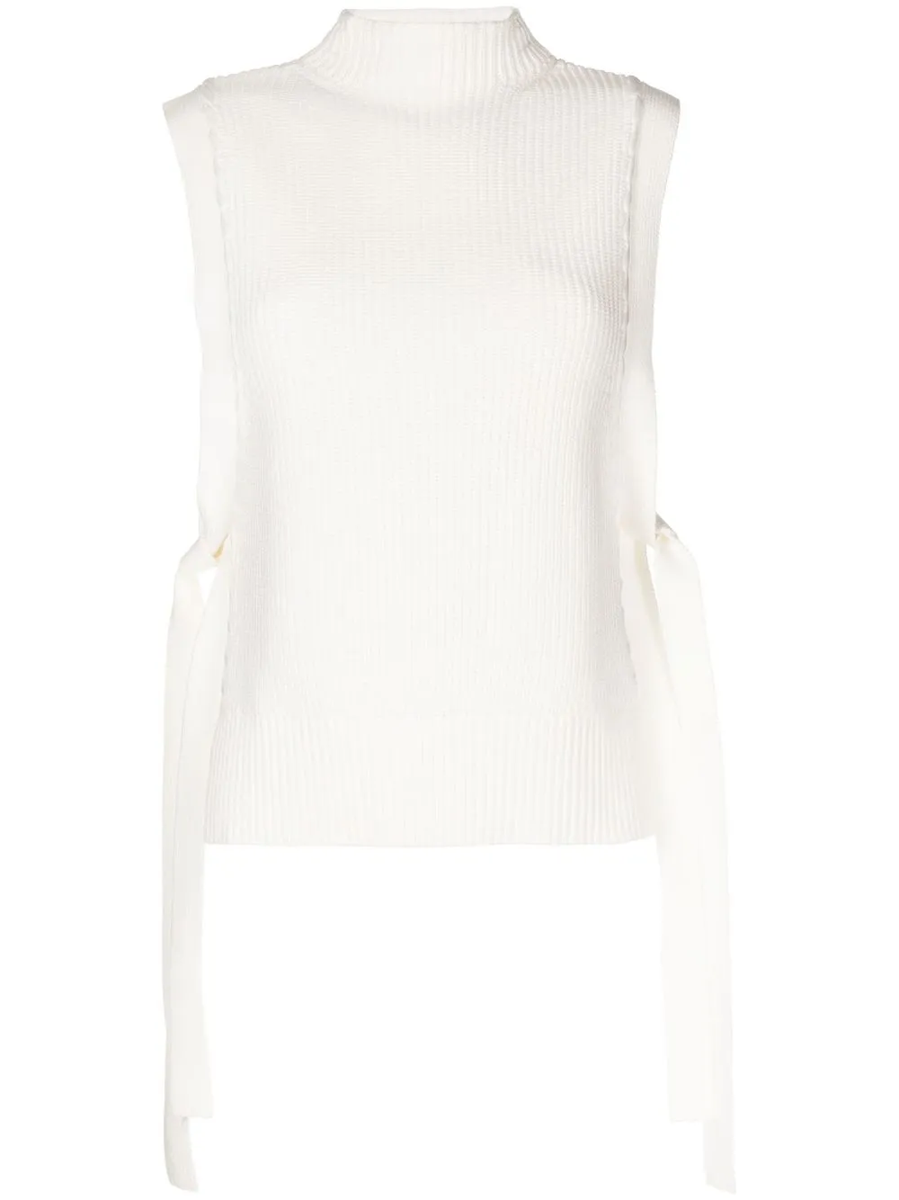 

3.1 Phillip Lim chunky ribbed-knit sleeveless jumper - Neutrals