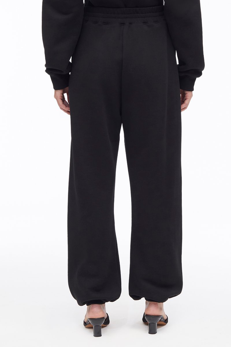Compact French Terry Sweatpant-black #1 Compact French Terry Sweatpant, cotton track pants from 3.1 PHILLIP LIM featuring black/white, cotton, mid-rise, elasticated waistband, two side slit pockets and ribbed cuffs.- 3